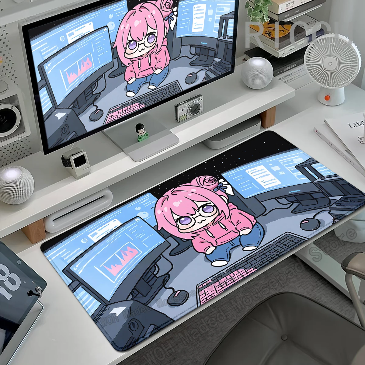 

Kawaii Anime Doro Dog Mousepad Keyboard Mouse Pad Cute Goddess Of Victory NIKKE Dorothy Rug Desk accessories HD Office Mouse Mat