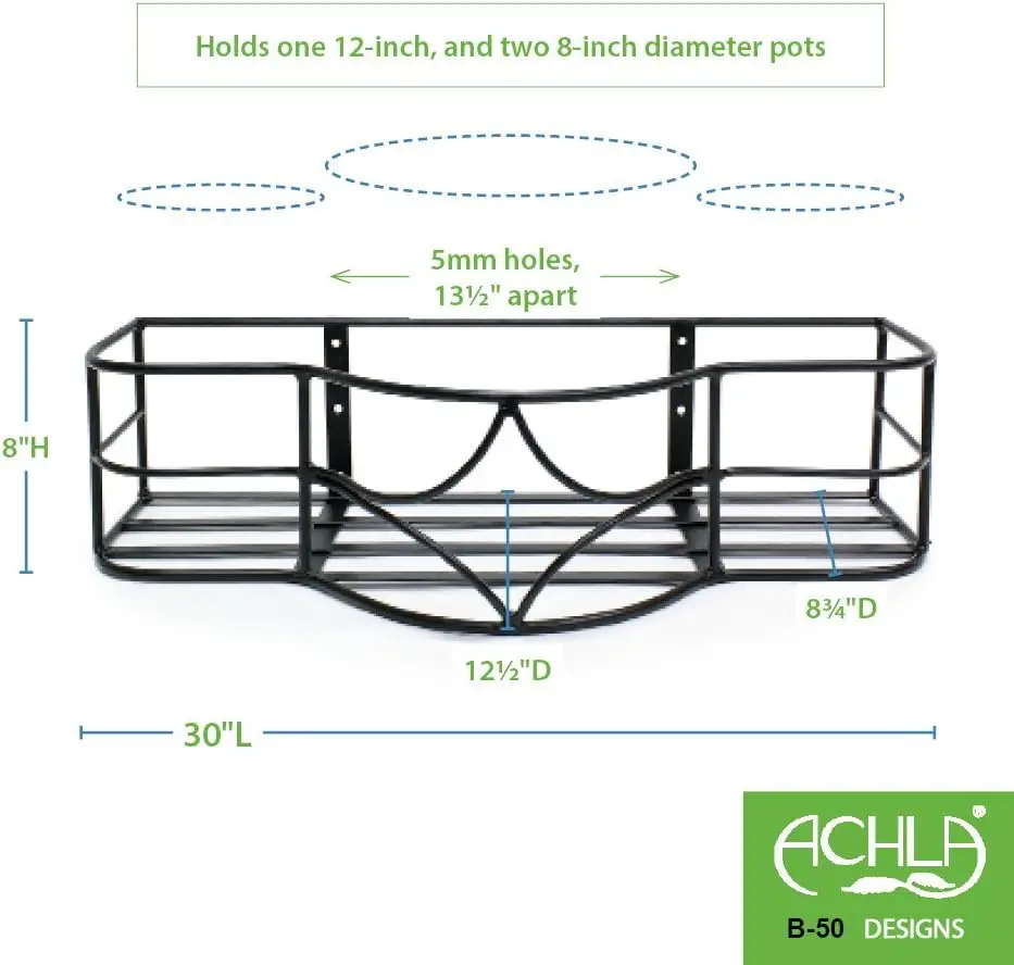 Designs Argyle Window Box Flower Pot Bracket