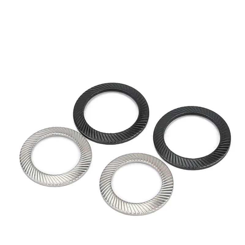 Disc Serrated Lock Washer M2.5 M3 M4 M5 M6 M8 M10 M12 M14 M16 M18~M36 304 Stainless Steel/Black Carbon Steel Locking Gasket