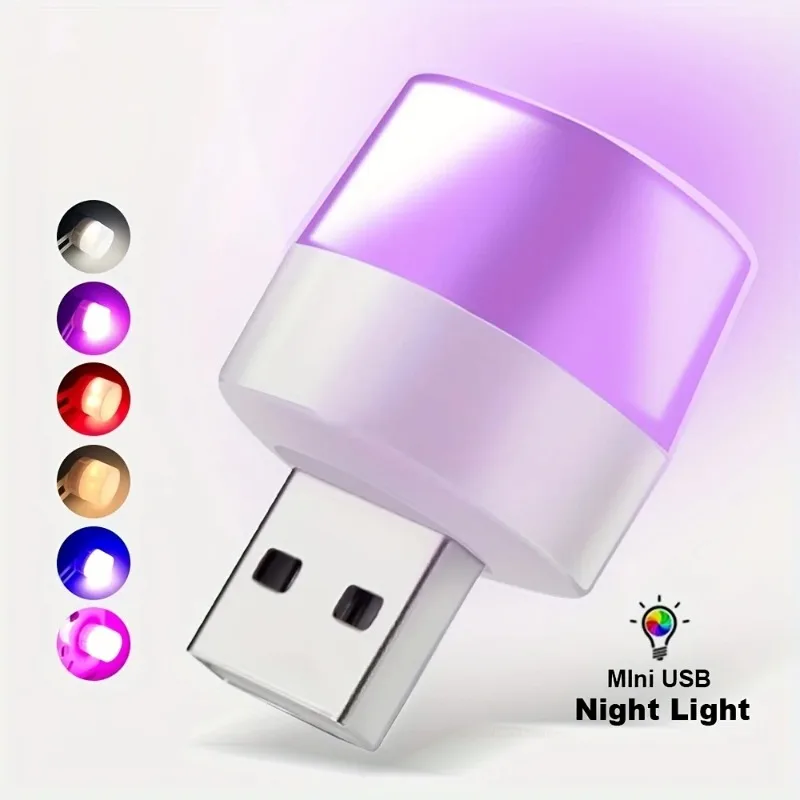 

5V 1W USB LED Eye Protection Reading Light Warm White Mini Portable Plug-in Night Lamp for Computer Bedroom Bathroom Reading