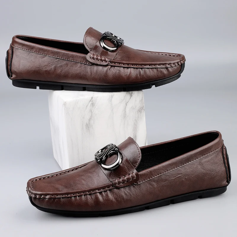 bull-brand-men's-slip-on-loafers-genuine-leather-spring-autumn-style-casual-comfortable-breathable-rubber-sole-round-toe-shoes