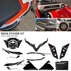 X-CAPE 650 Motorcycle Accessories Sticker 3D Epoxy Resin Protection Sticker For Moto Morini X-CAPE 650 2022 2023