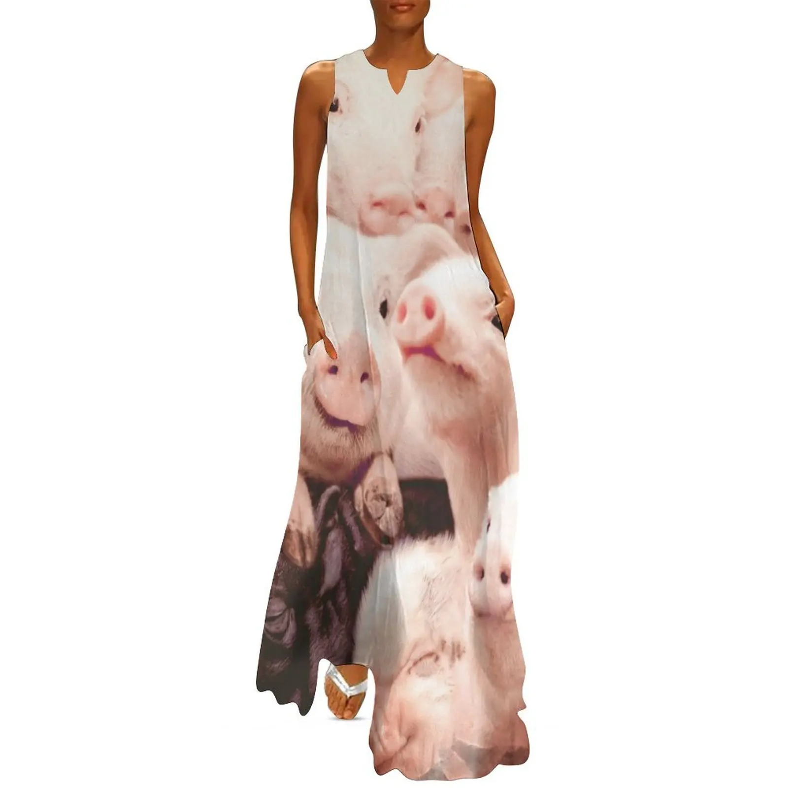 

Pigs Long Dress summer outfits for women 2025 dress women summer Dress
