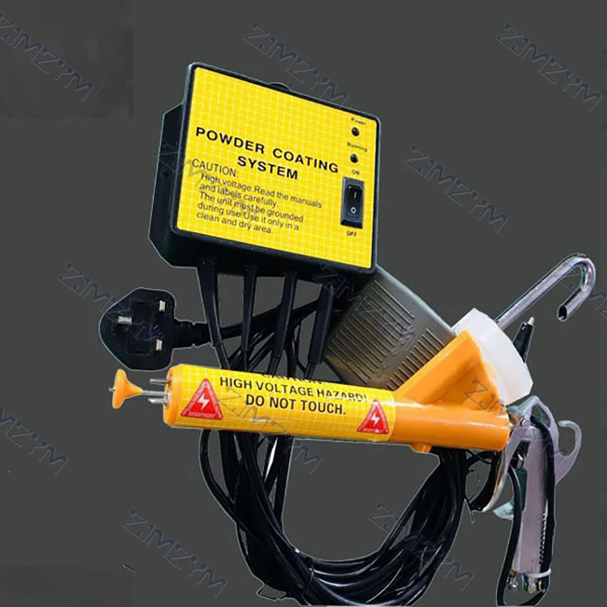 PC02 3.3W Plastic Powder Coating System Paint Metal Workpiece Spray Machine Portable Electrostatic Spray Gun 0.03A 220V/110V