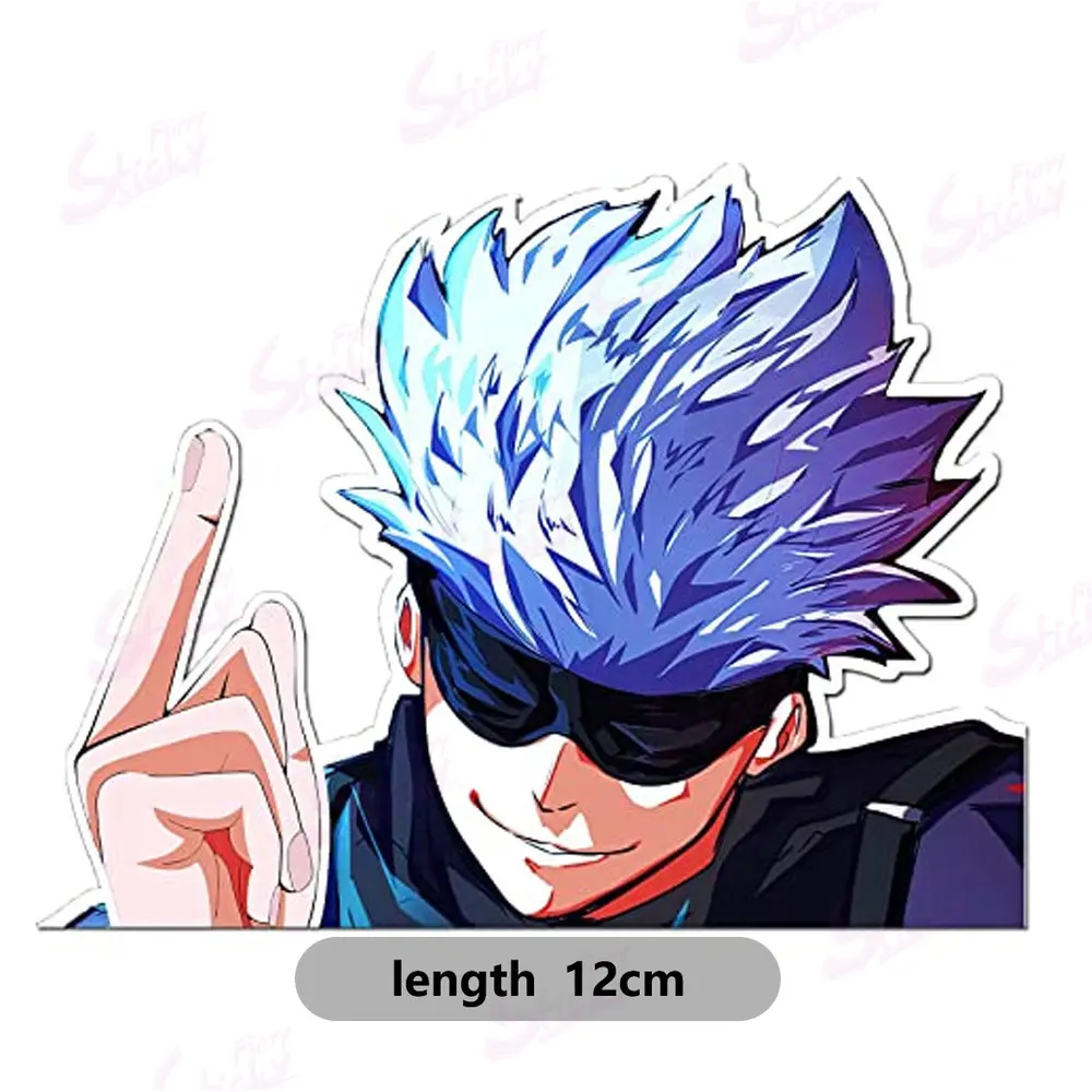 Jujutsu Kaisen Anime Stickers Ojo Satoru Yuji Peek Car Sticker Waterproof Sunscreen Laptop Window Trunk Sticker