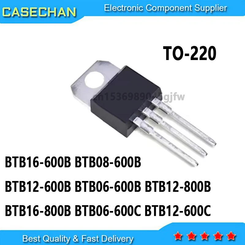 10PCS  BTB12-600C BTB06-600C TO-220 BTB12-800B BTB16-800B BTB16-600B BTB08-600B BTB12-600B BTB06-600B
