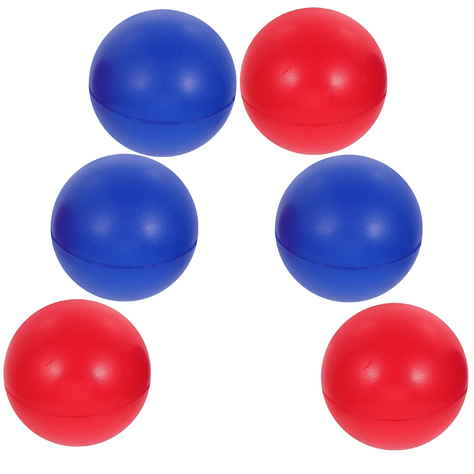 6 palline lanciatore a doppia connessione, giocattoli colorati da spiaggia, rosso blu, 5 cm, palline sportive affidabili e sicure in PU
