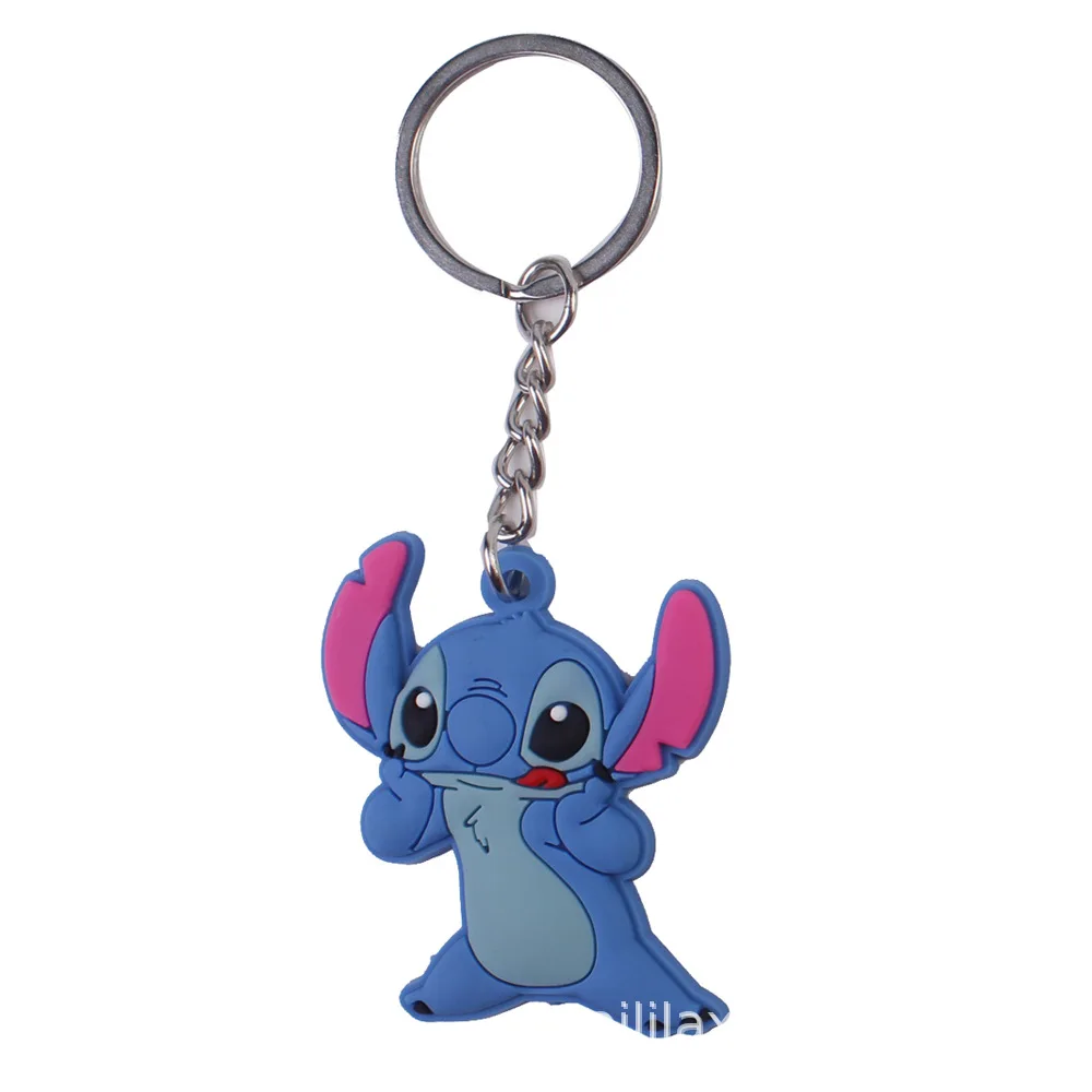 Cartoon Disney Winnie Key Chains Piglet Eeyore Keychain Stitch Backpack Pendant Children\'s Day Gifts PVC Material Decoration