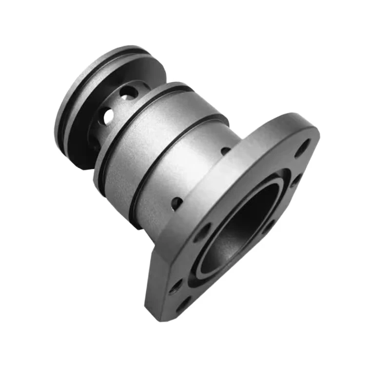 

CNC machined aluminum alloy/stainless steel flange connection shaft sleeve multi-cavity mechanical base