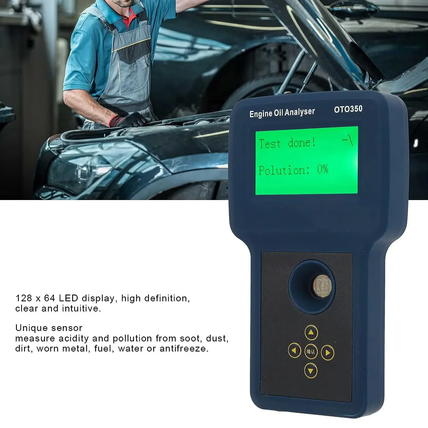 New! Engine Oil Analyzer OTO350 Motor Oil Tester For Synthetic Standard Motor Oils Work With All Diesel Or Gas Engines