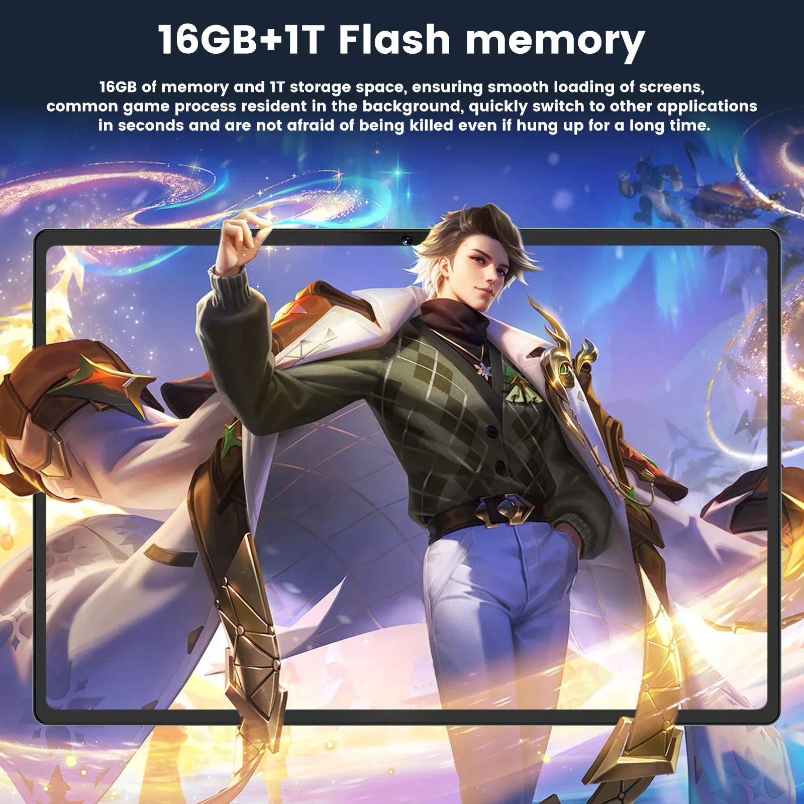 【Versi Global】 Tablet S10 Pro Asli 2025 10.1 Inci HD 4K Layar Penuh Android 15 16GB + 1TB 10000MAh 5G Tablet GPS WiFi SIM Ganda