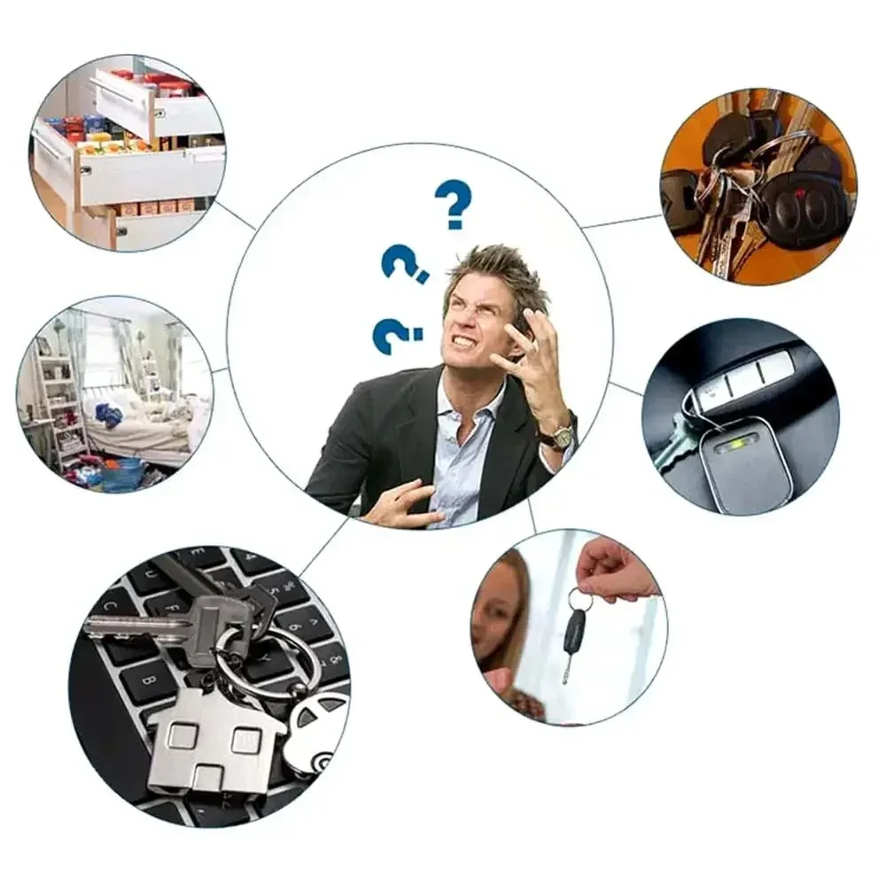 مكافحة خسر إنذار مفتاح مكتشف محدد المقتفي المفاتيح صافرة الصوت الذكية وامض التصفير مع مصباح ليد مكافحة خسر كيرينغ مكتشف