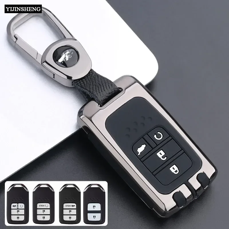 

Zinc Alloy + Silicone Key Fob Cover Case for Honda Civic Accord Pilot CRV HR-V City Odyssey Fit Freed 2016 2017 2018 2019