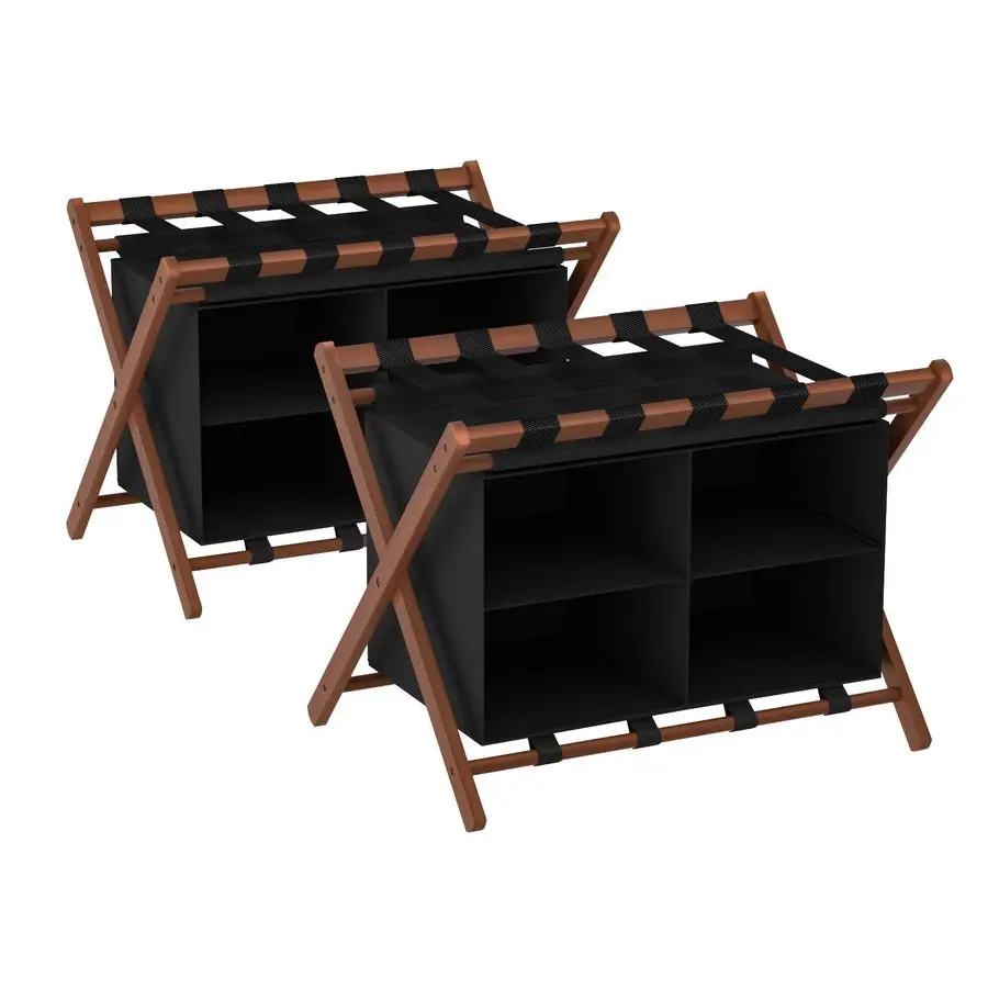 

Luggage Rack for Suitcases 2 Pack, Foldable amp Easy to Assemble Suitcase Stand, Heavy Duty and SpaceSaving Luggage Holder for G