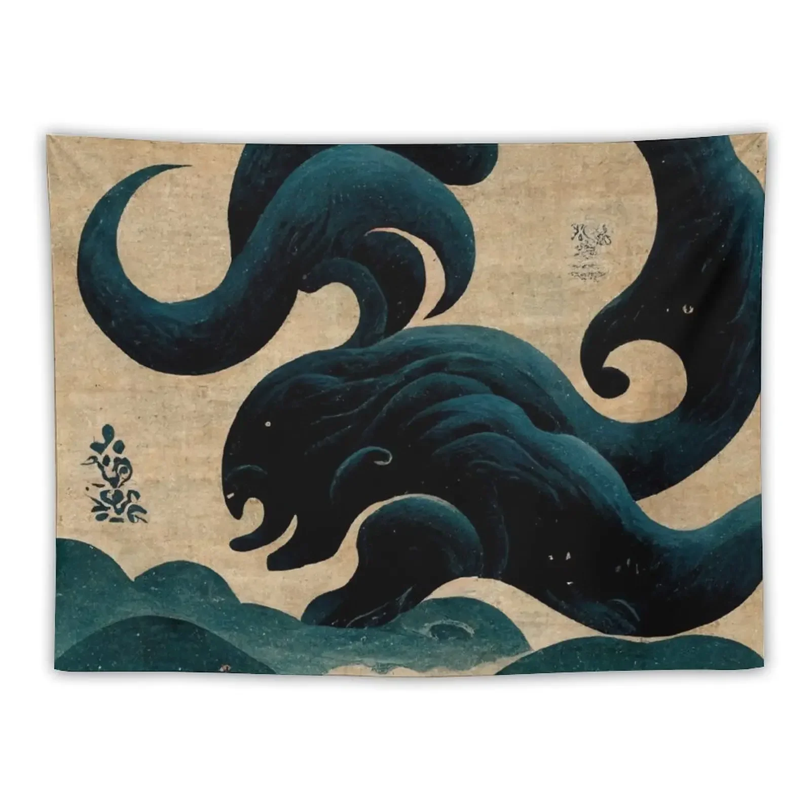 Smoke Yokai Tapestry Outdoor Decoration Room Decor Korean Style Decoration For Bedroom Tapestry