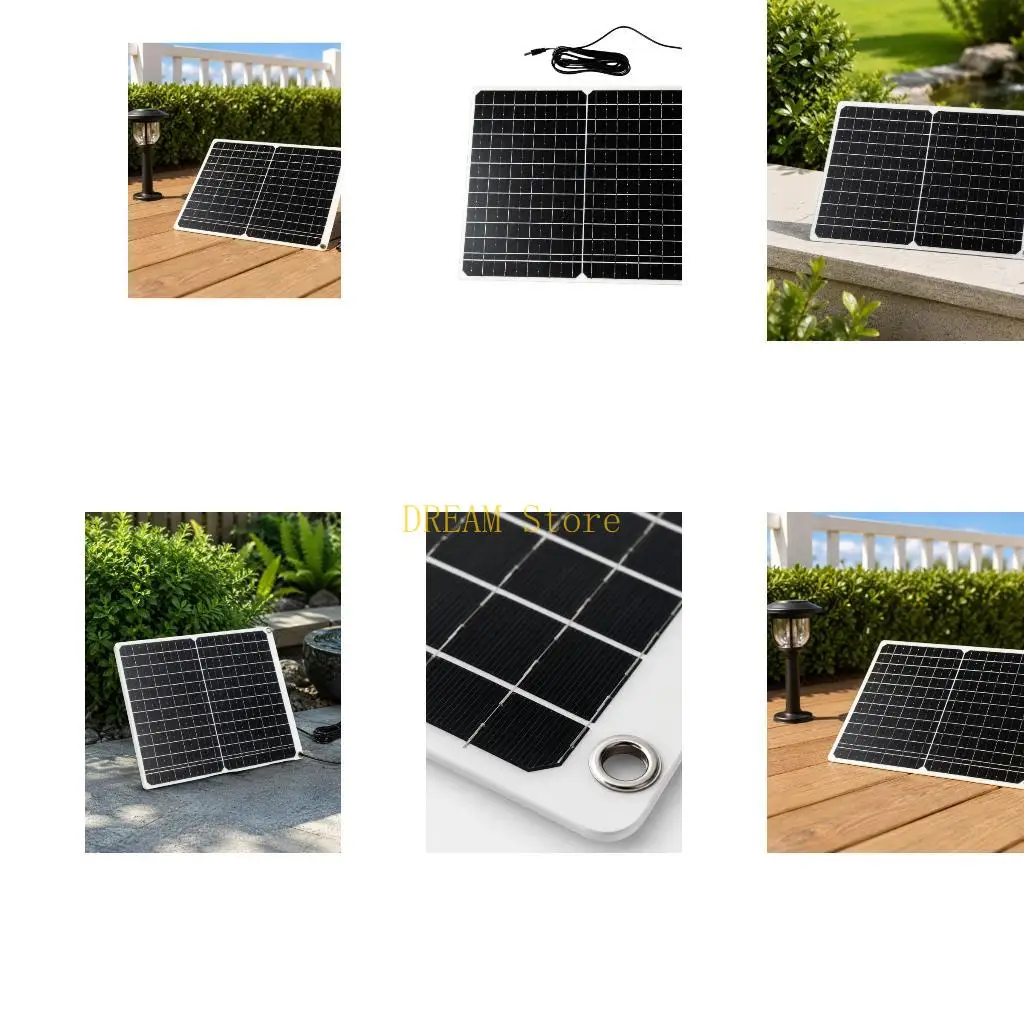 25W PET-Laminated 12V Photovoltaic Panel with Corner Mounting Grommets Best Sale
