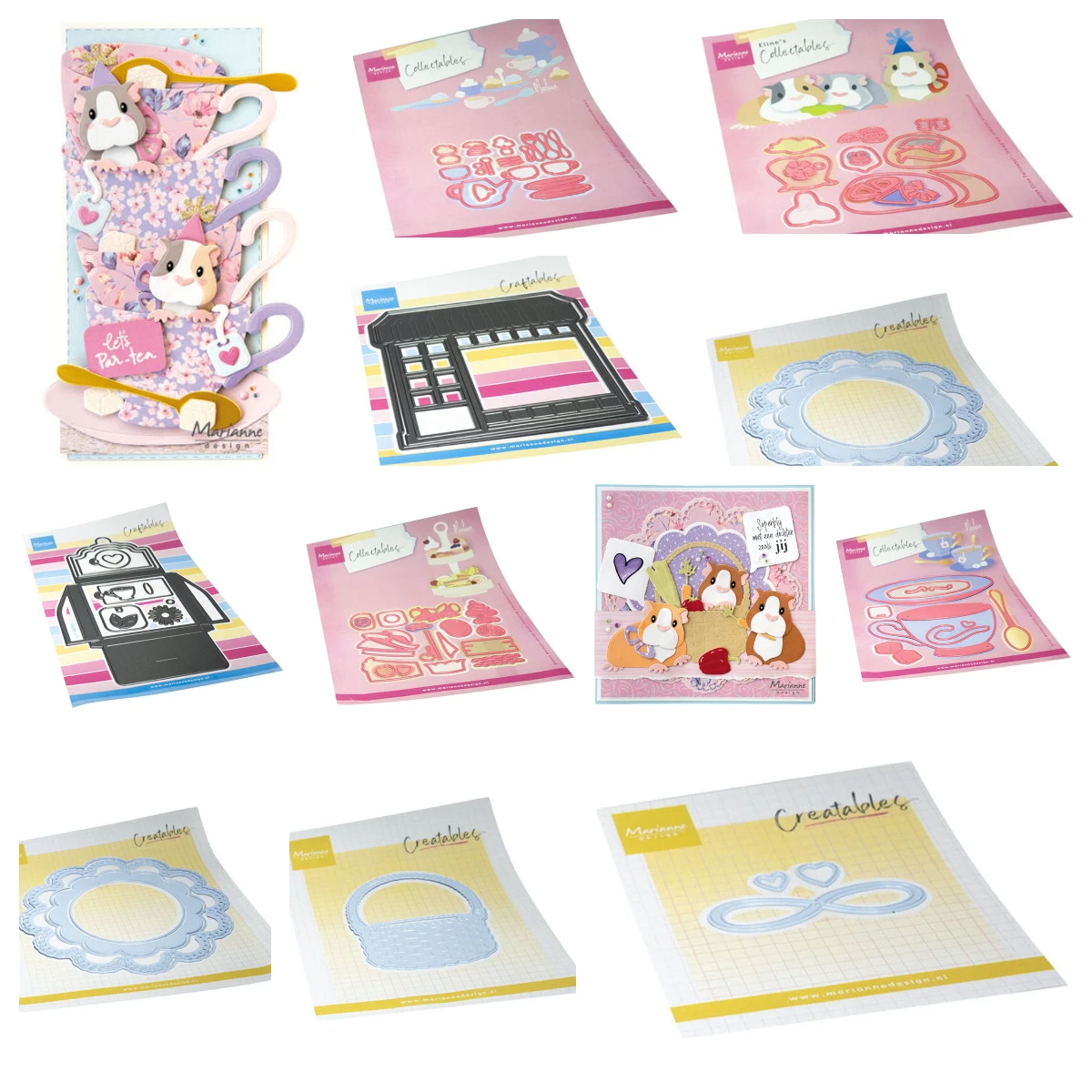 

Collectables Eline's Guinea Pig High Tea Die Series New Metal Cutting Dies Decoration Scrapbook DIY Paper Card Album Mould Craft