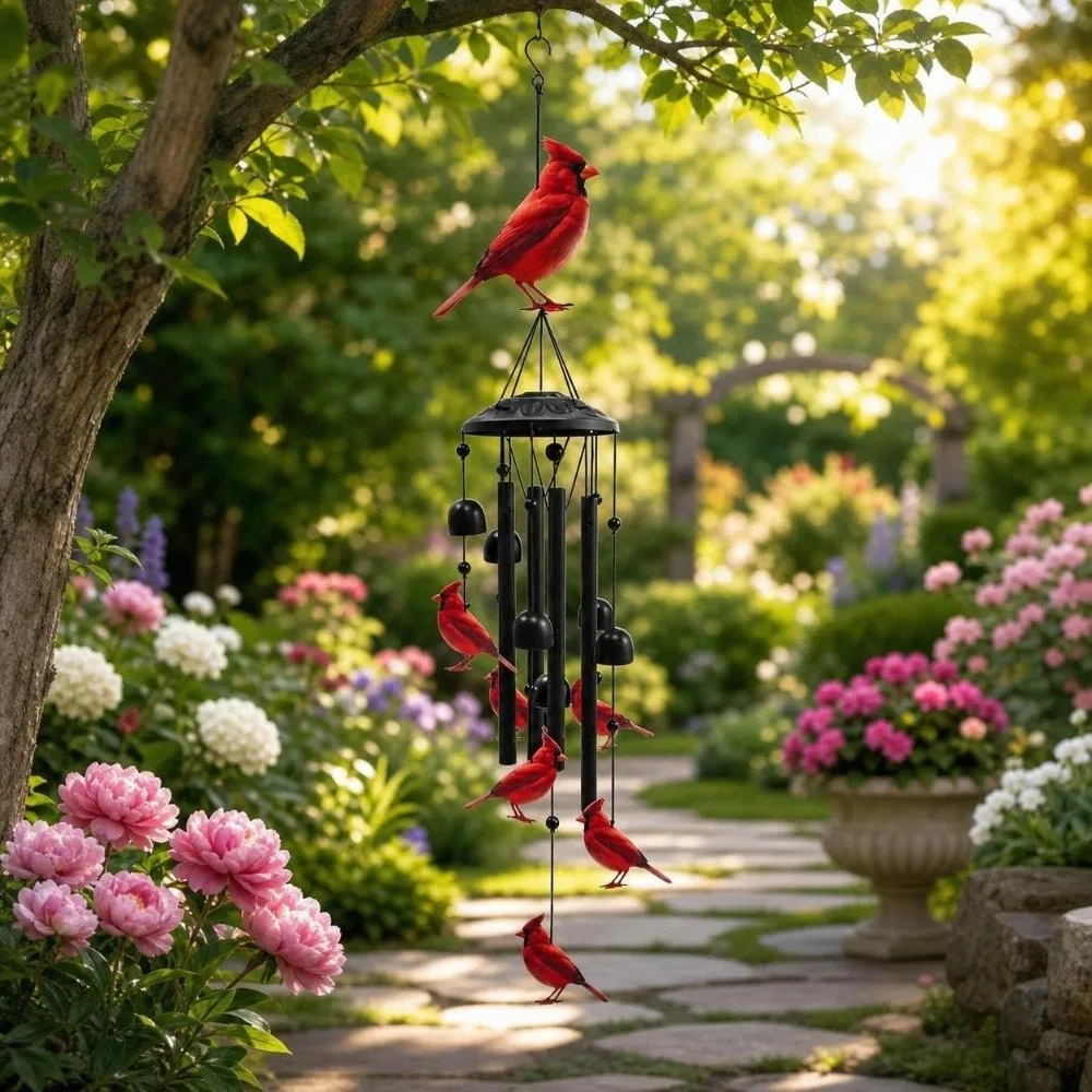 Yard Decorations Sunflower Butterfly Wind Chime Metal Decoration Hummingbird Wind Chime Bird Elegant Garden Wind Chimes Home