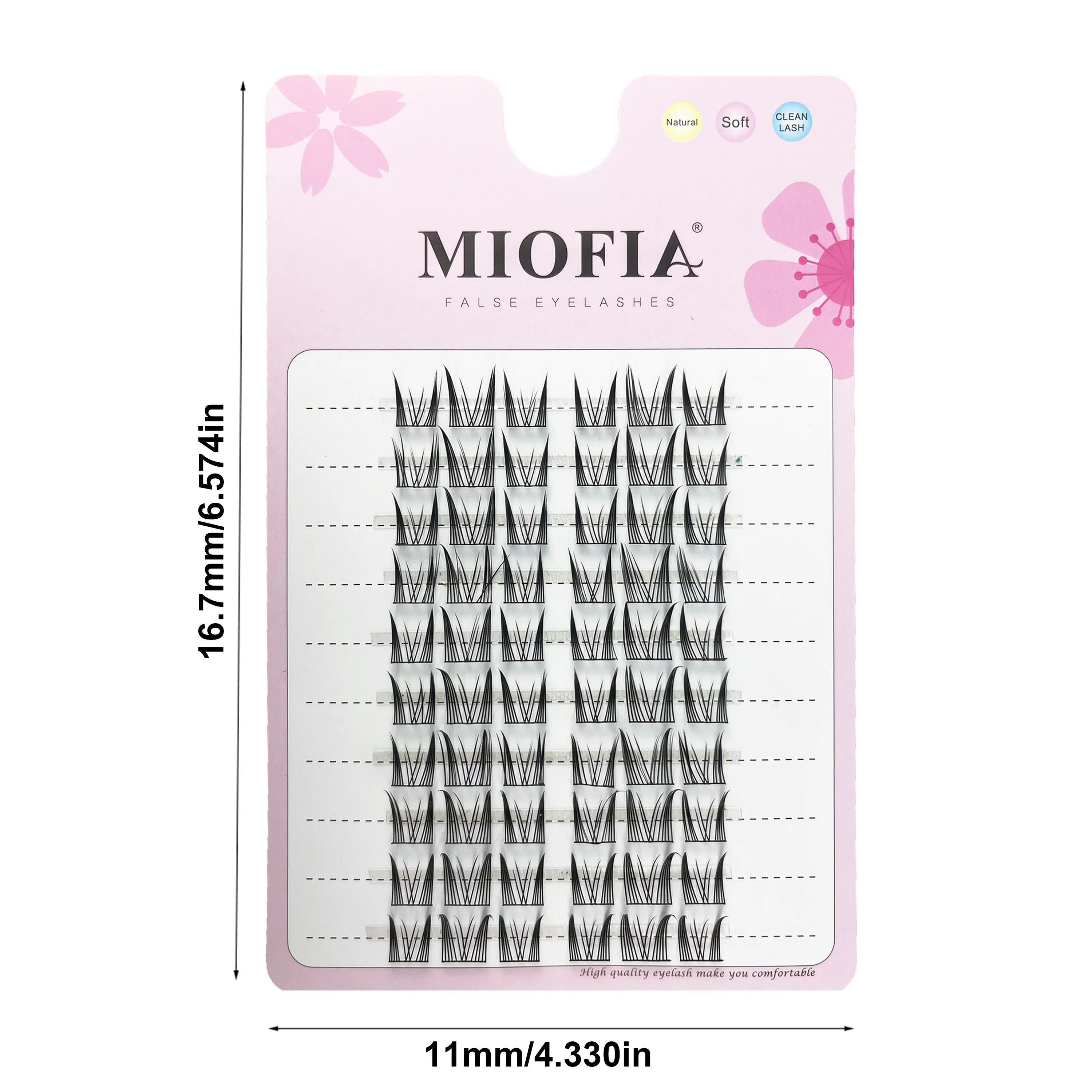 MIOFIA Manga Ciglia Finte Stile Coreano Ciglia Individuali Cluster Ciglia Anime Morbide e Leggere Trucco Estensione Ciglia Fai da Te