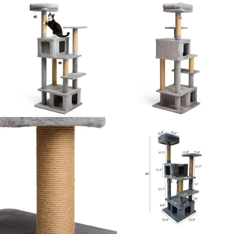 

by Petco Cozy Condo 6-Level Cat Tree for Large Cats 66.1" H, Customized