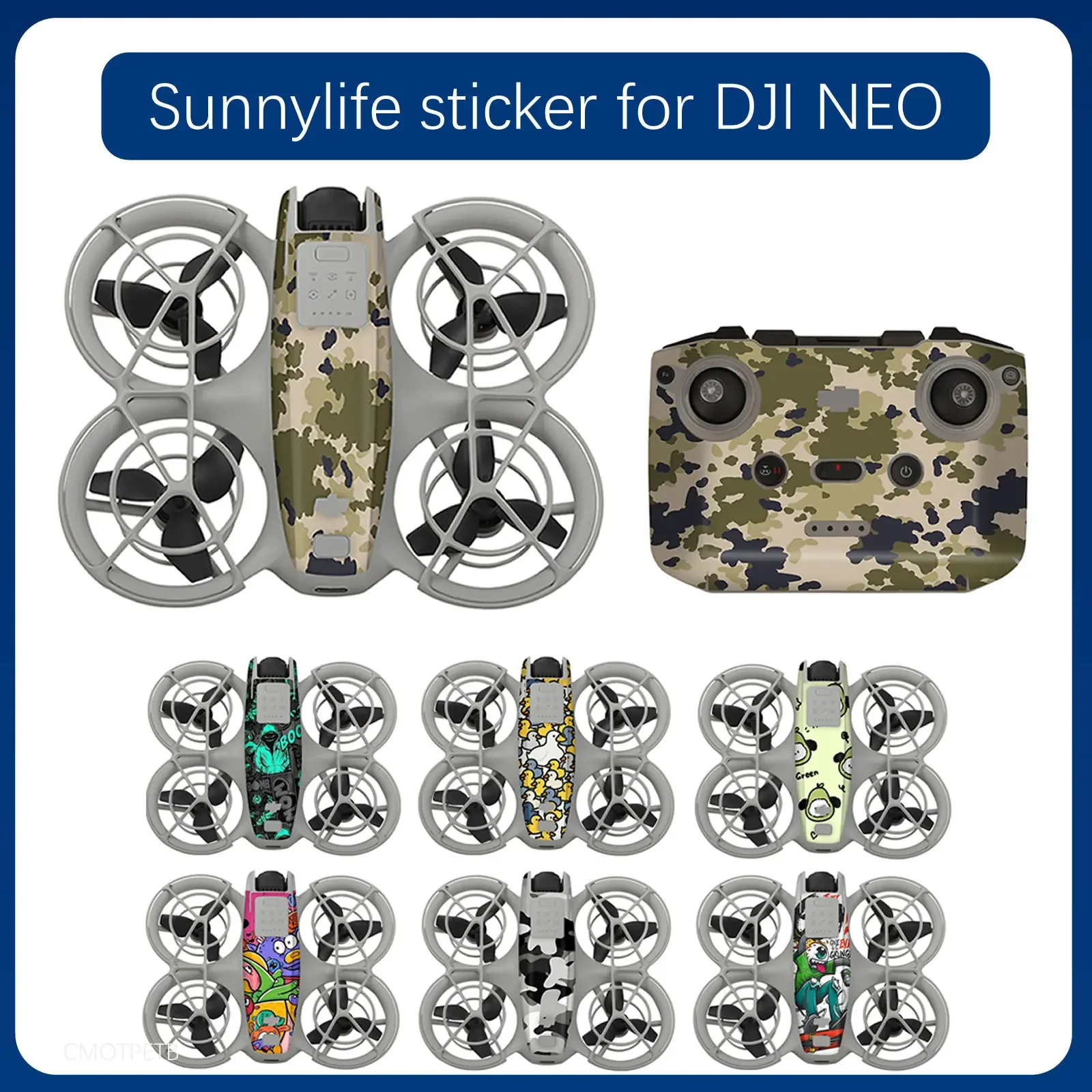 Colorful Decorative Sticker Combo For DJI NEO PVC Protective Film Anti-scratch Cool Skin For DJI RC N3 Cover Accessoriess