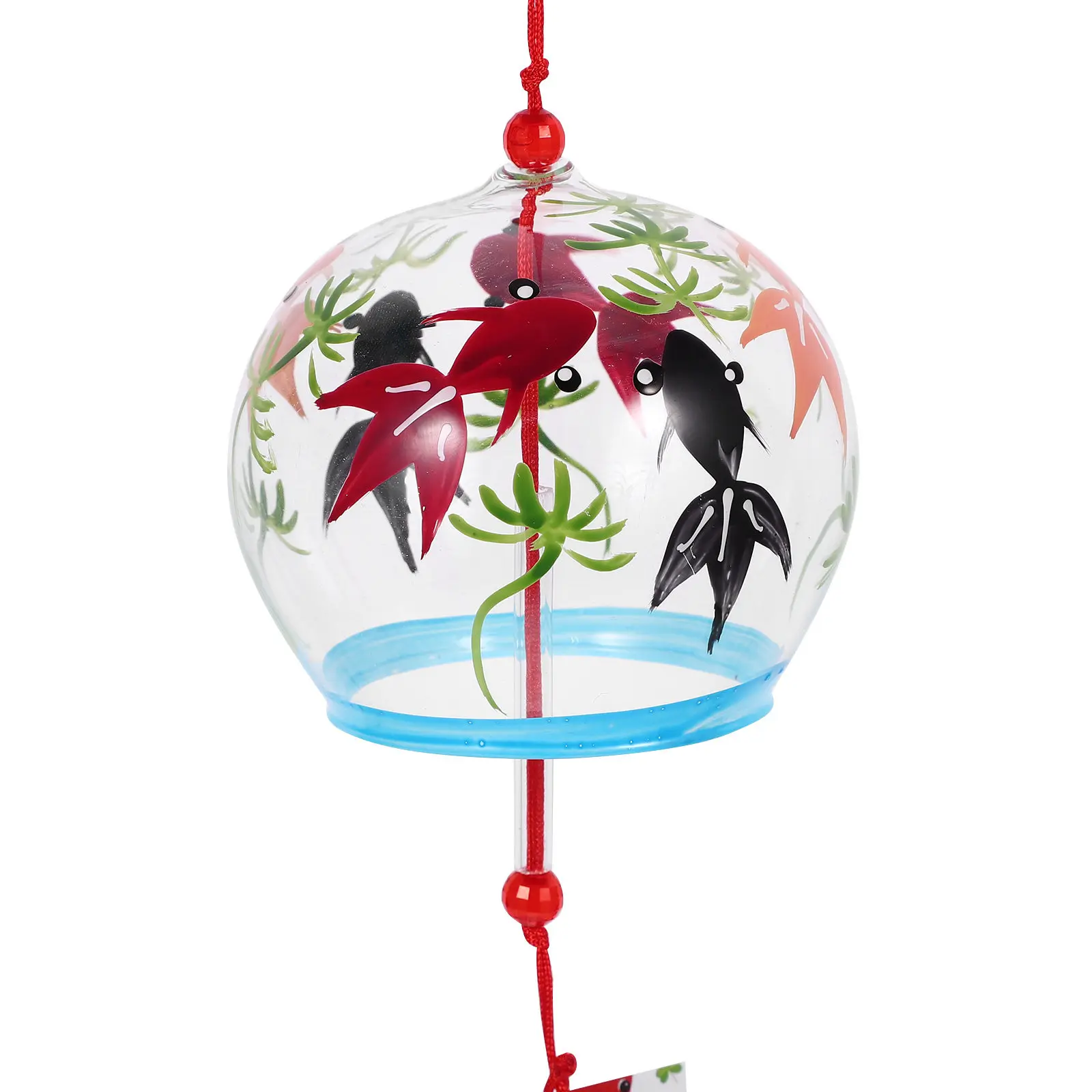 Glass Japanese Style Wind Chime High Borosilicate Hanging Bell Home Balcony Garden Window Decor Peaceful Atmosphere Accent