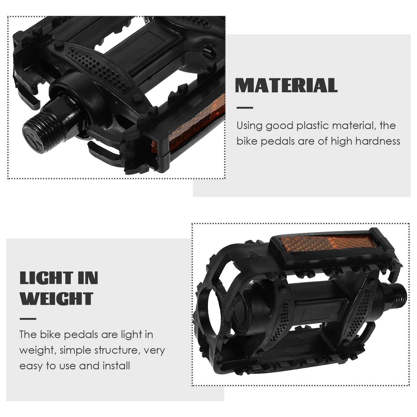 

1 Pair Kids Bike Pedals Durable Plastic Material Lightweight Easy Install Mountain Outdoor Cycling Bicycle Accessories
