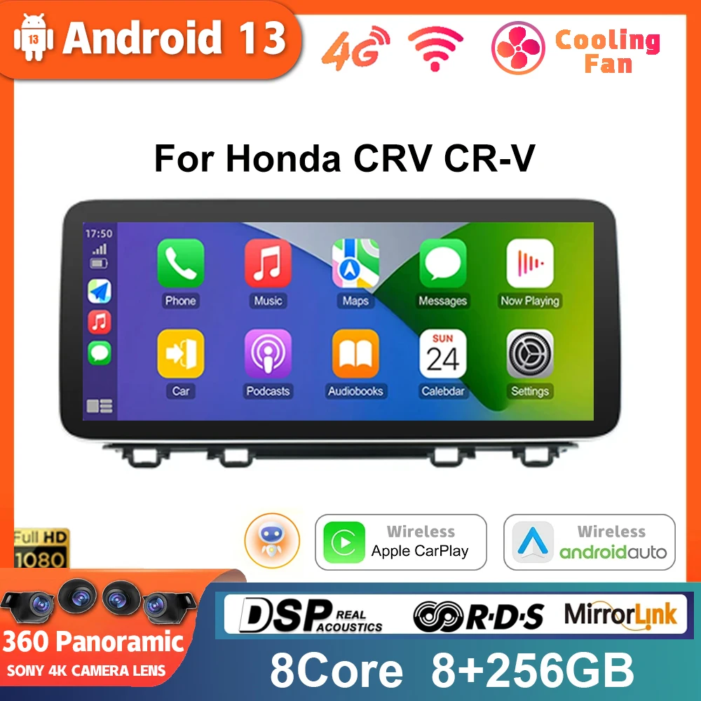 

12.3 Inch Android 13 Car Radio GPS Navigation For Honda CRV 2017-2021 Multimedia Video Player Wireless Carplay 4G LTE Hest Unit