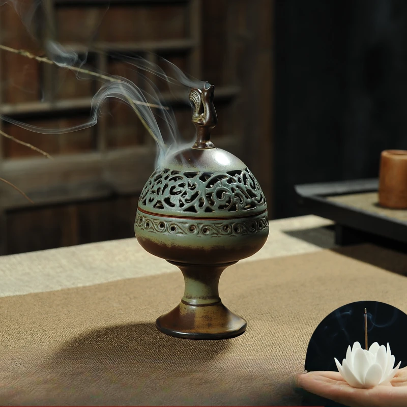 ceramic antique incense burner household indoor incense diffuser soothing boshan furnace zen ornaments