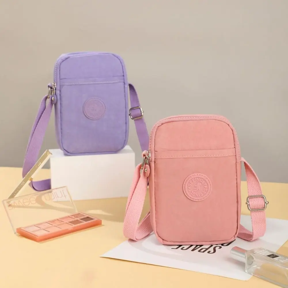 Waterproof Large Capacity Zipper Crossbody Bag Canvas Phone Bag Coin Purse Women Bag Wholesale