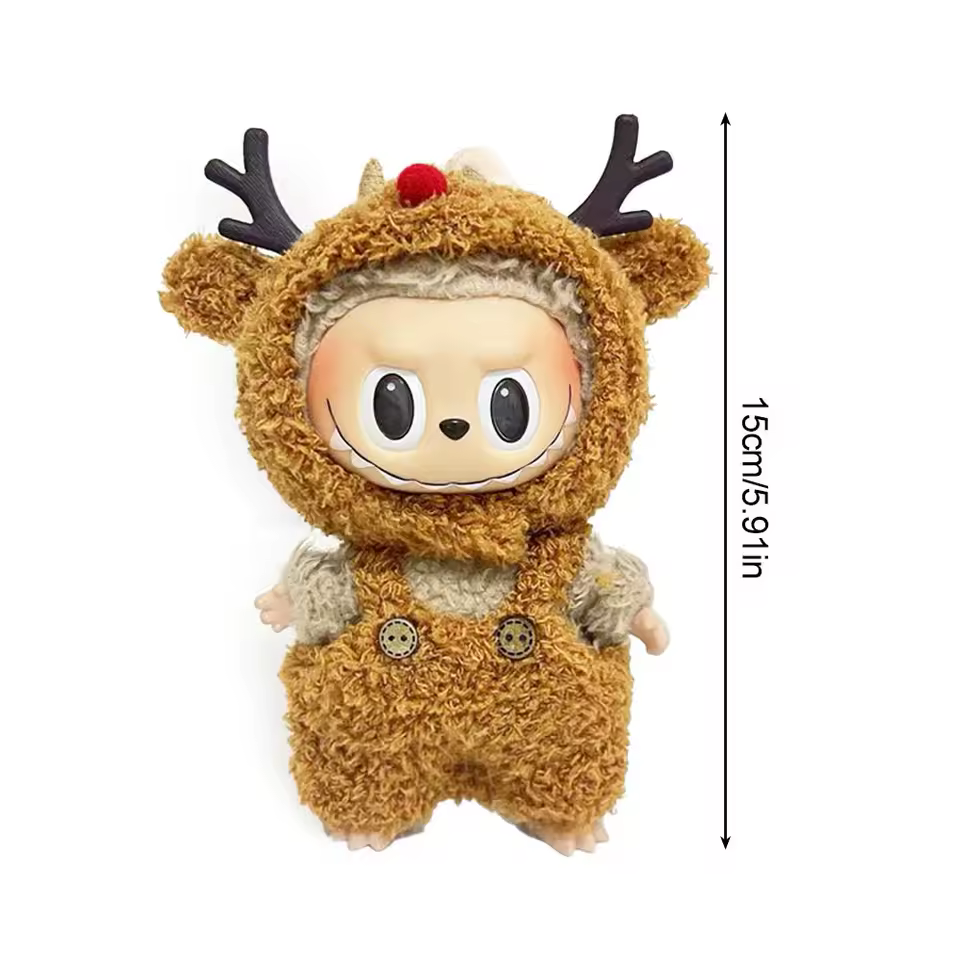 For 17cm Labubu Doll Clothes Accessories Cute Decoration Little Clothes - AliExpress 