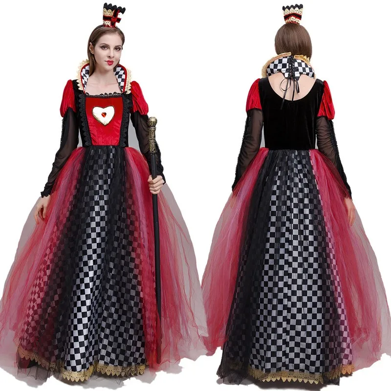 

Alice in Wonderland Red Queen Costume Cardigan Stage Performance Halloween Gown Women's Traditional Clothing Ethnic Wear
