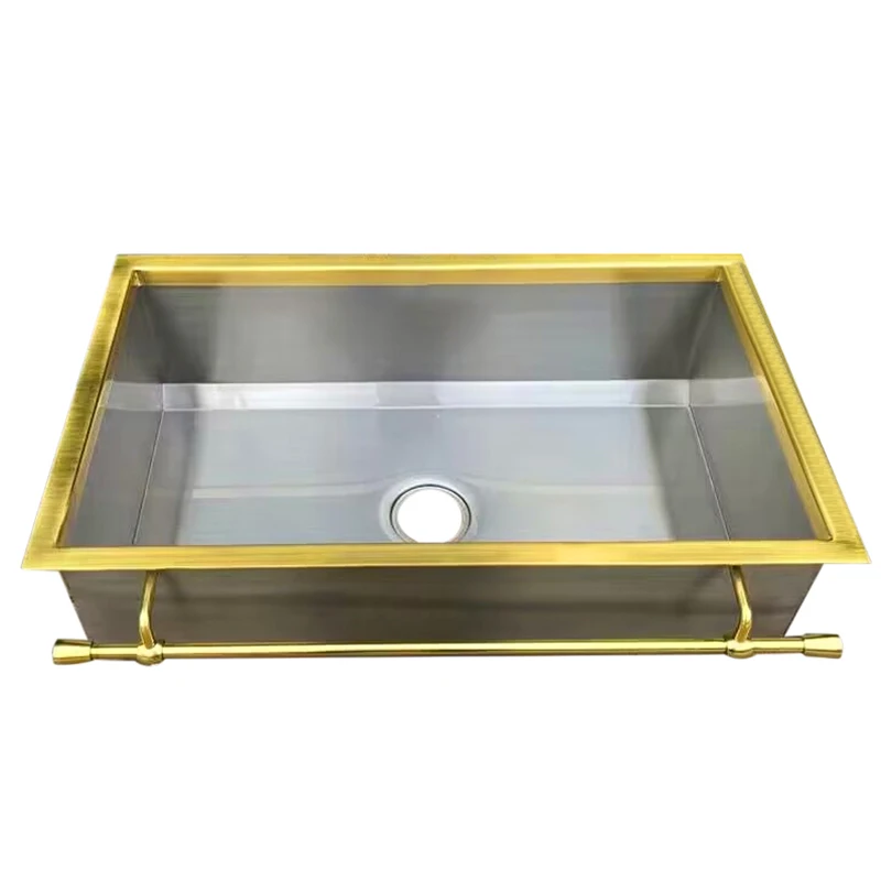 Imagem -06 - Handmade Brass Finish Kitchen Sink com Toalha Bar Farmhouse Acessórios 33