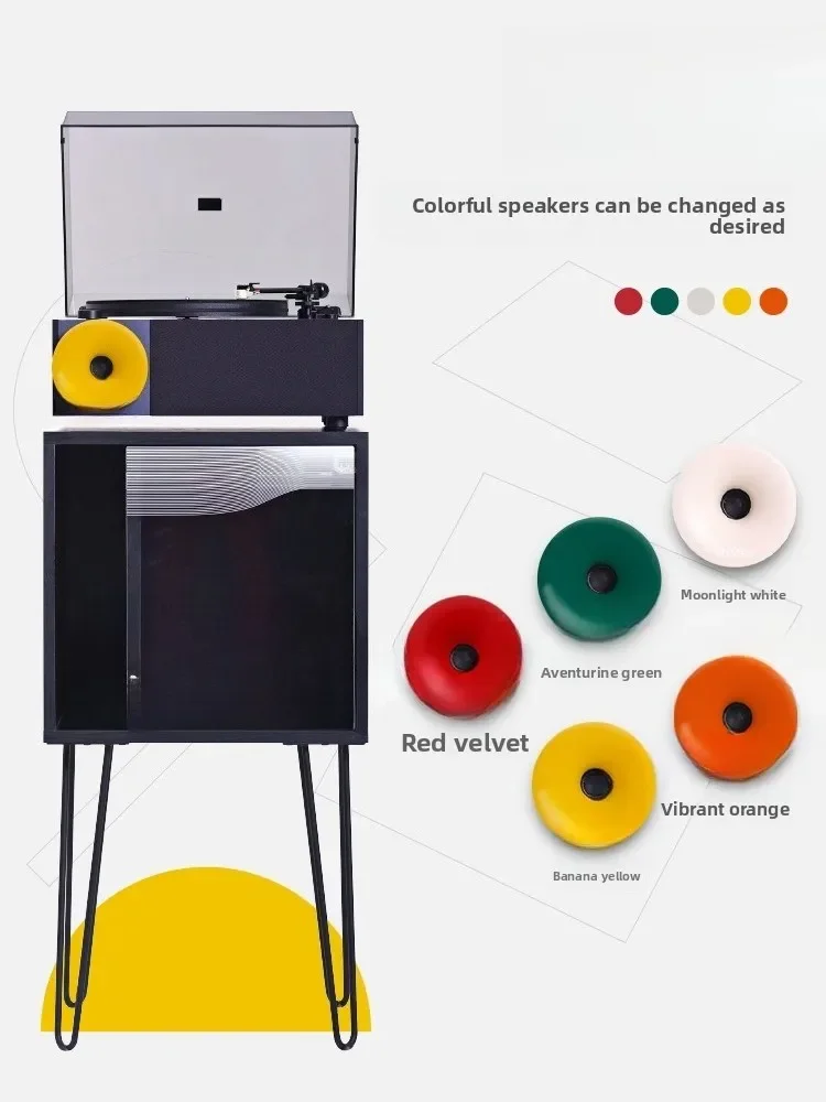 i5s professional desktop vinyl record player donut bluetooth audio phonograph