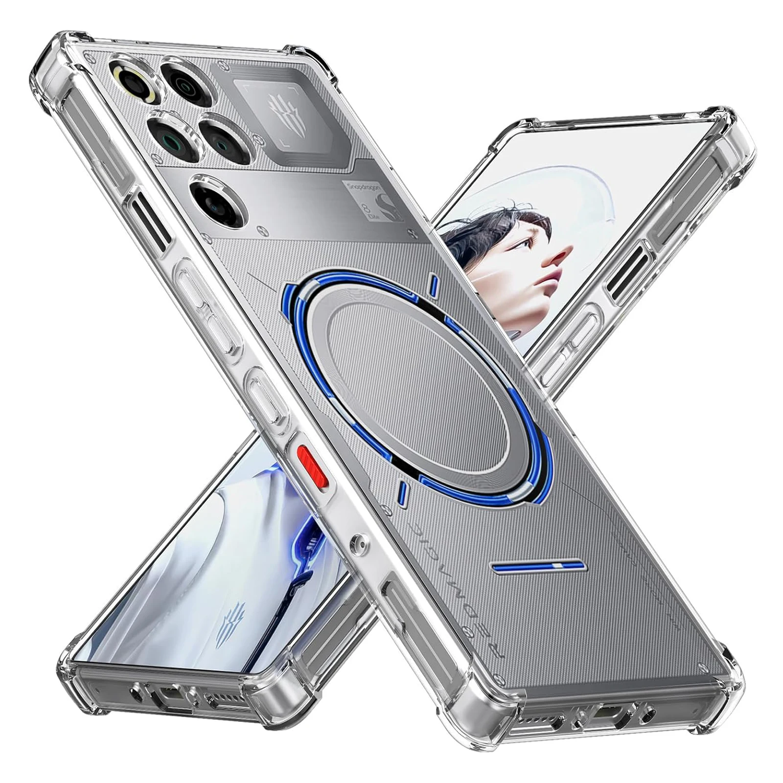 

Чехол для Nubia RedMagic 11 Pro Crystal Soft Clear [Защита камеры] Нежелющая угловая прозрачная задняя крышка из ТПУ с защитой от падения