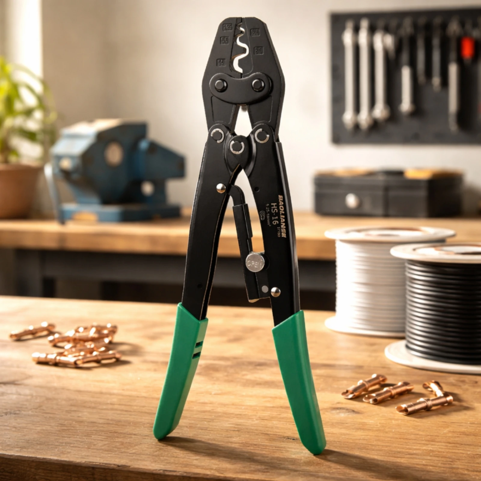 

Ratcheting Crimping Pliers Alloy Steel Ratcheting Wire Crimper Heavy-Duty Crimp Tool Multi Die
