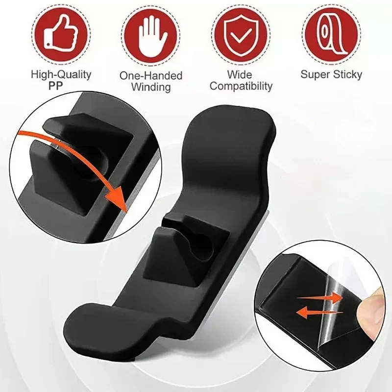 Cord Wrapper Kitchen Storage Wire Organizer Clip Holder Self Adhesive Coffee Machine Kitchen Appliances Winder Fixed