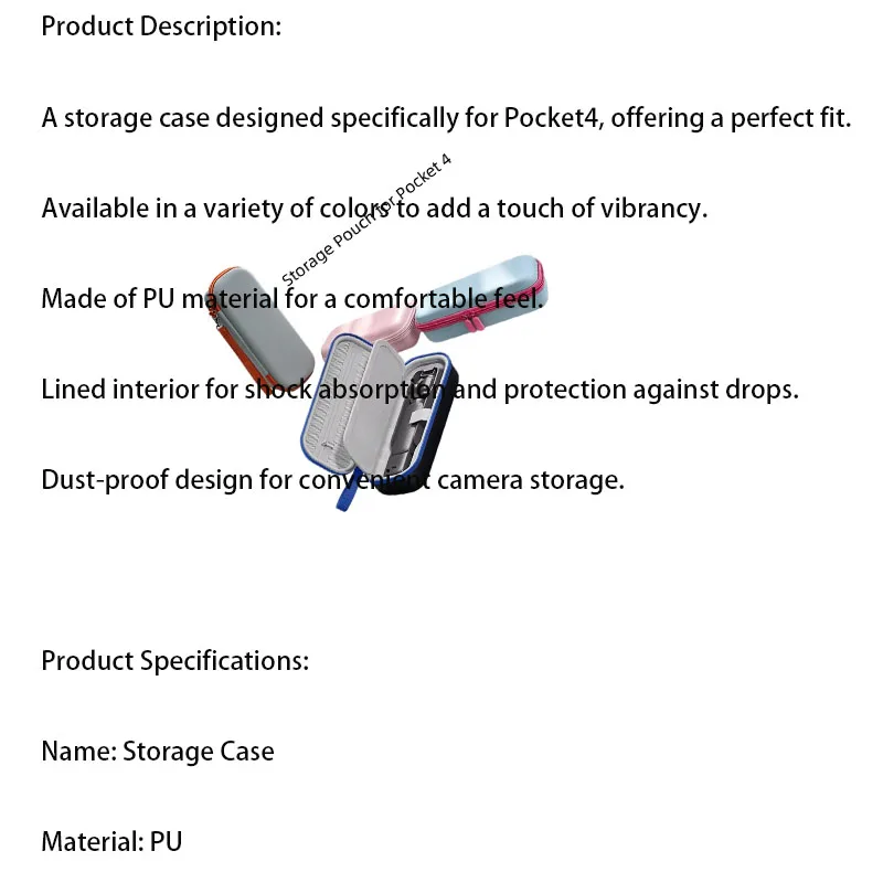 

Protective and shock-absorbing accessories for DJI Pocket 4 carrying case