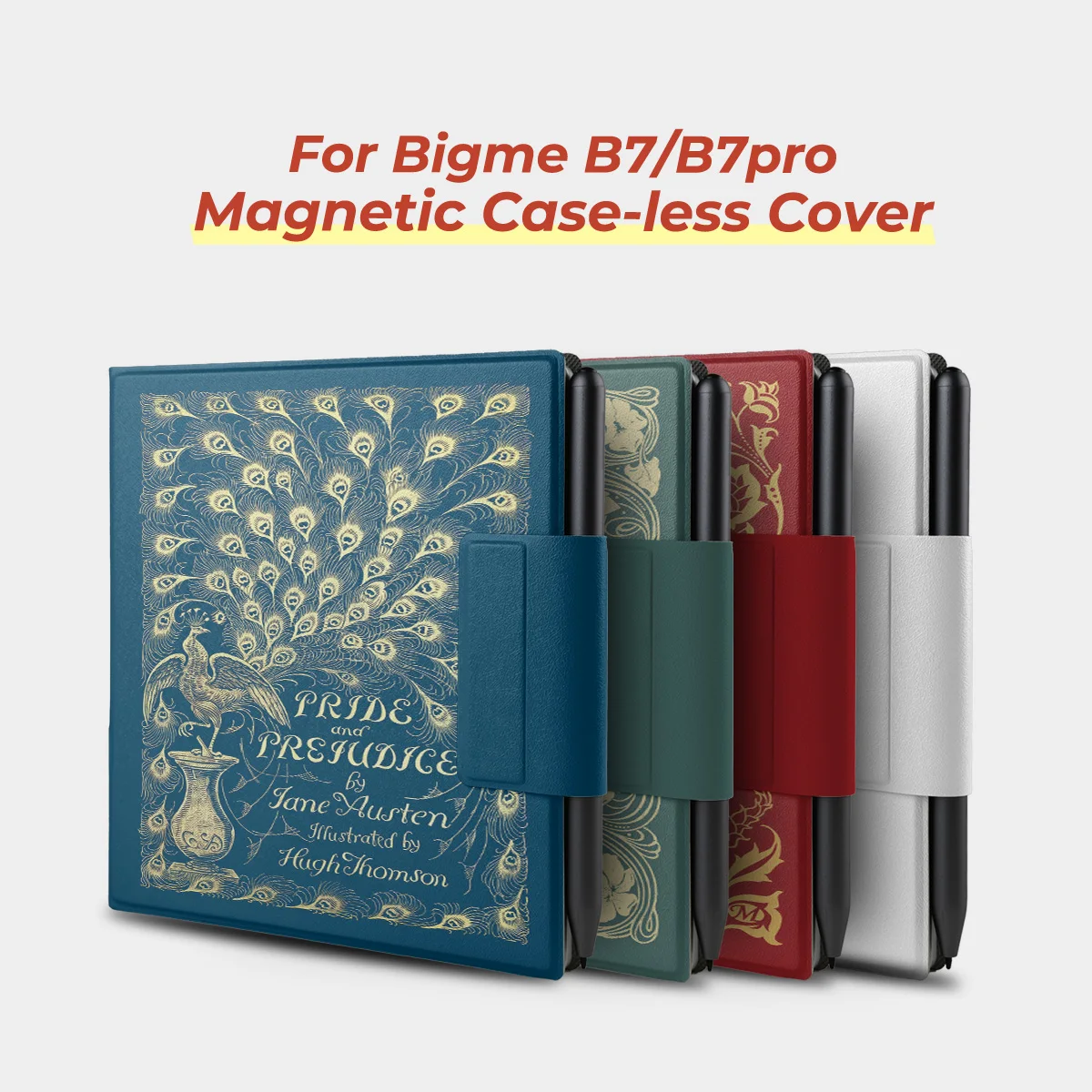 Twosheep Magnetic Case for Bigme B7 Bigme B7pro 7 Inch Frameless Ultra Slim Auto Sleep Wake Vintage Book Cover Style