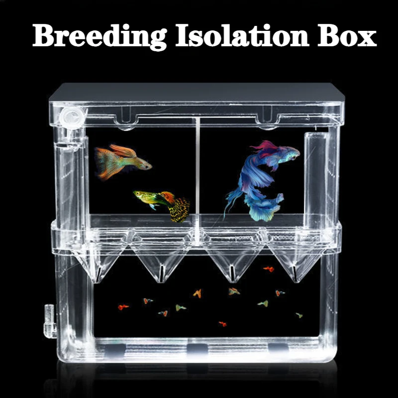 S/L /XL Aquarium Breeder Box Fish Breeding Isolation Box Hatchery Acrylic Divider for Shrimp Clownfish Aggressive Fish Injured