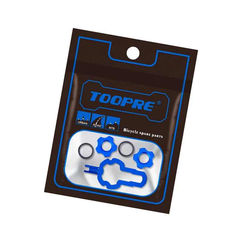 TOOPRE Bicycle Tubeless Presta Valve Schrader Valve Conversion Nut Adapter Valve Rim Conversion Nut with Installation Wrench
