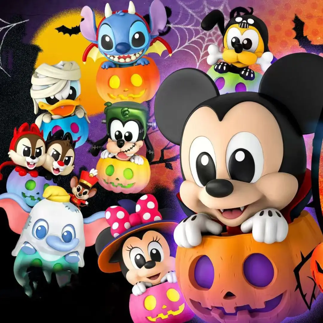 In Stock Disney Blind Box - Cosbi Mickey Mouse and Friends scatola misteriosa serie Pumpkin, figura da collezione di vendita calda di Halloween