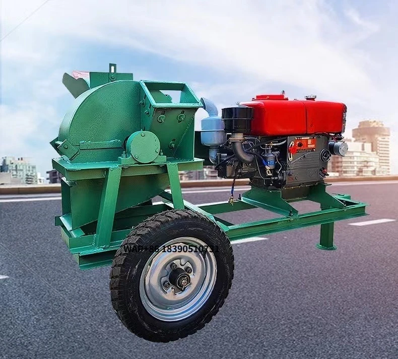 

Snowy Owl Engine Drive Mobile Wood Crusher Garden Branch Crusher Straw Leaves Chips Sawdust Bamboo Shredder Pure Copper