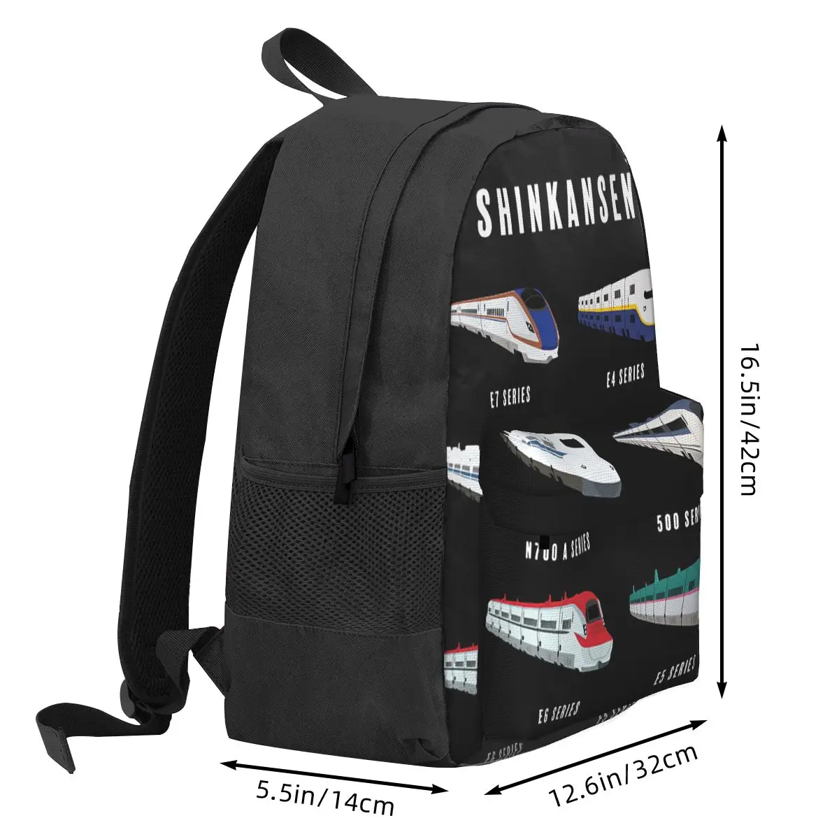 Japanese Shinkansen Bullet Trains Backpack Student BookBag Kids School Bag Laptop Shoulder Bags for Men Women