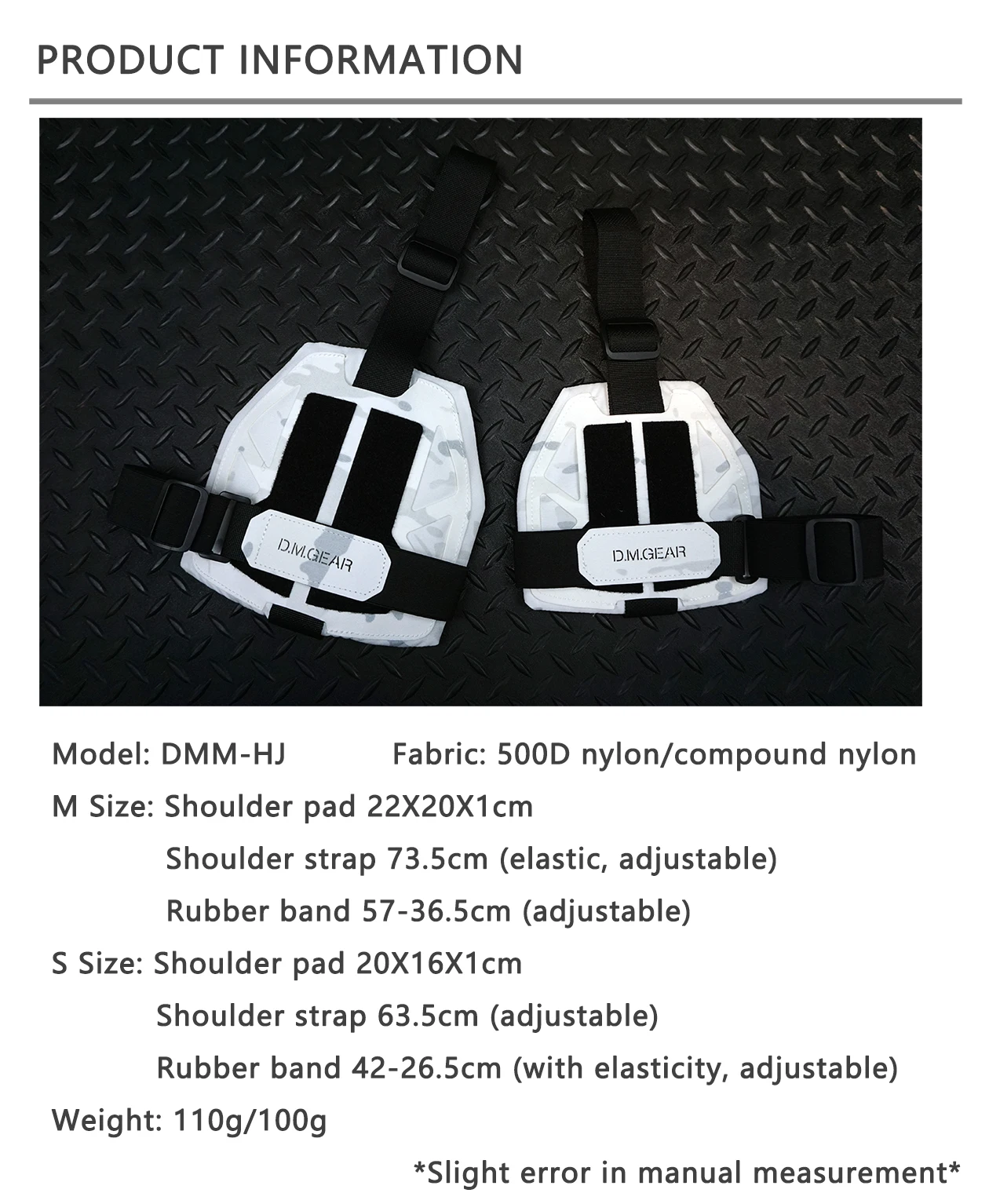 DMgear Steel Series - Tactical Vest Universal Shoulder Pads Shoulder Armor Compatible With All Tactical Vests