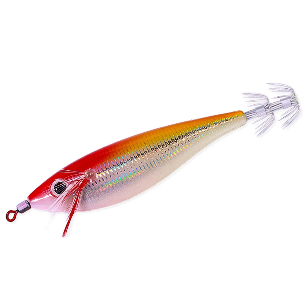 Fishing Bait Hook Squid Hook 1pc 1pcs 10cm 10g Fishing Bait Luminous Wood Shrimp Lure Octopus Squid Tackle Bait