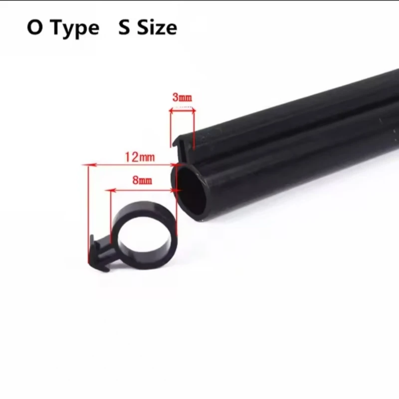 5/10M O Type Plastic Steel Door Window Block Sealing Weather Stripping Silicon Rubber Elastic Band Draft Stopper Hollow Bulb