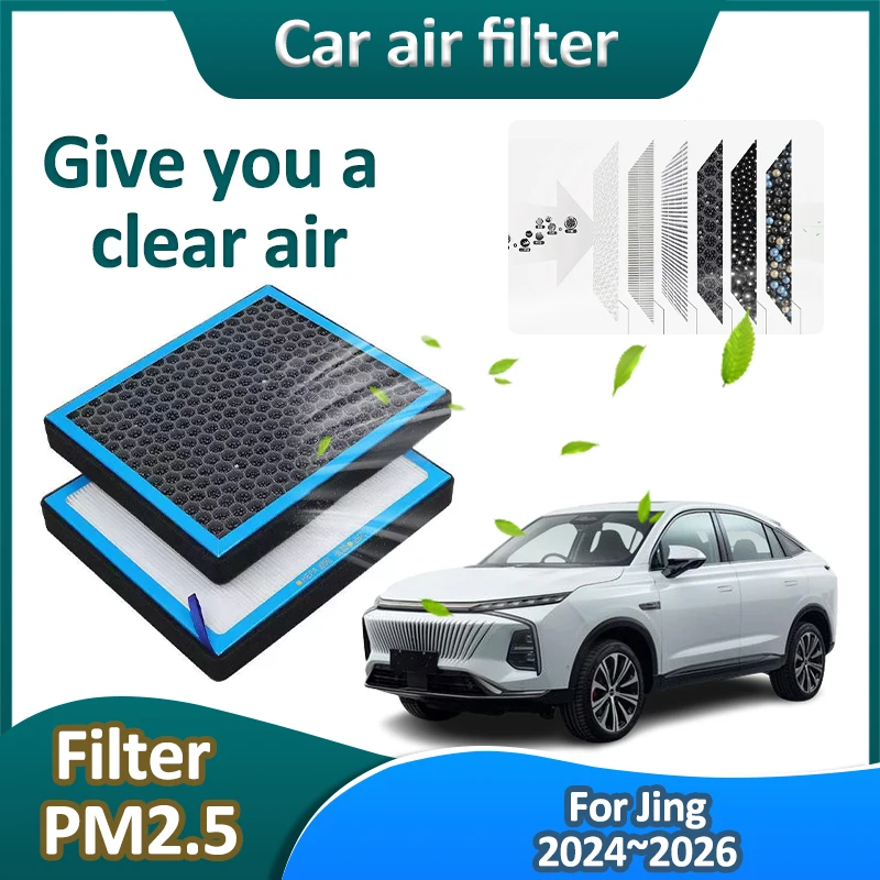 For Roewe Jing MG Whale 2024 2025 2026 Cars Air Freshener Conditioning Pollen Cabin Purifier Remove Dust PM2.5 Auto Accessories