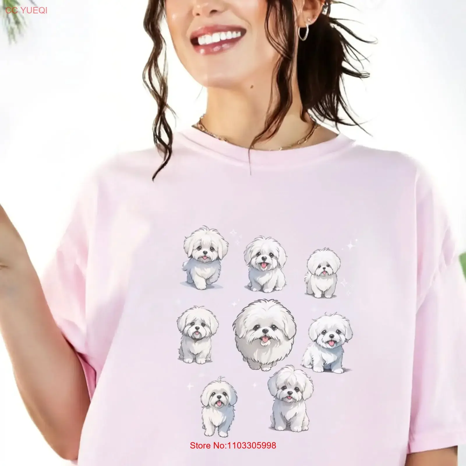 Camiseta divertida de Coton de Tulear para amantes de los perros, estilo Kawaii, vintage, lavada, versátil, informal, transpirable, cómoda y a la moda para hombre