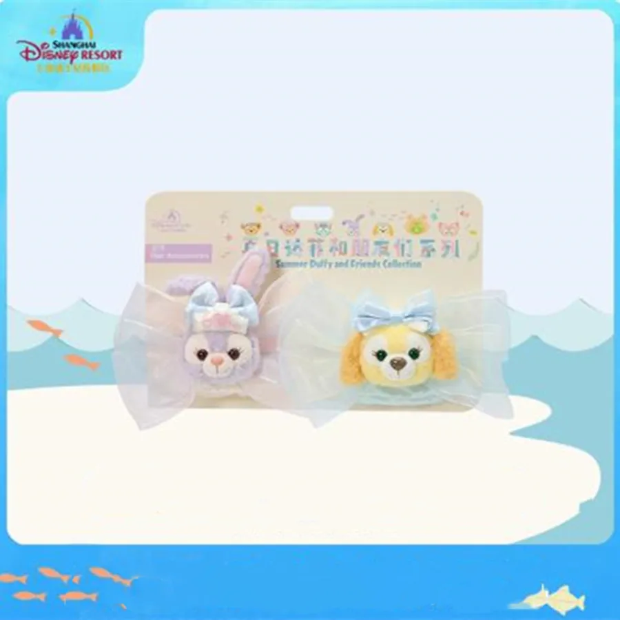 

Original Shanghai Disney 2025 Daffy Summer Ocean Party StellaLou CookieAnn OluMel Lina Bell Hair Accessories Set